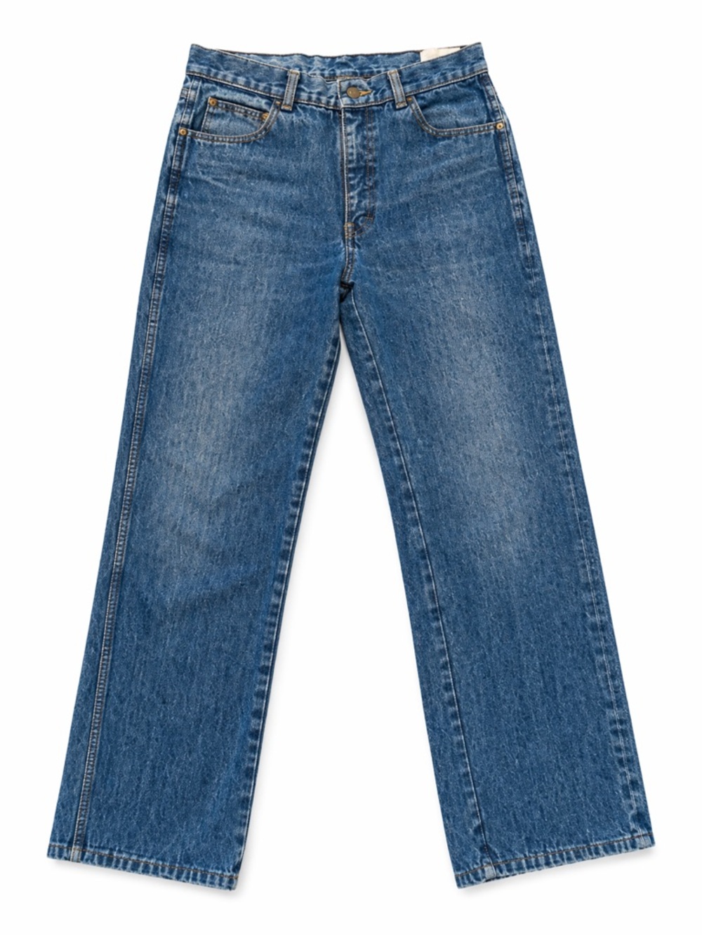 Vintage 70s Britannia Bootcut Jeans Made in Hong Kong 100% Cotton Denim